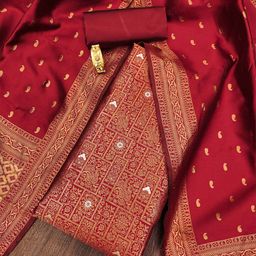 Ishin Ethnic Motifs Woven Design Unstitched Dress Material-picture-31