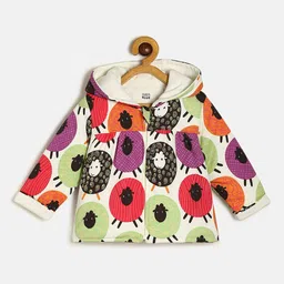 MINI KLUB Girls Lightweight Graphic Printed Cotton Hooded Bomber Jacket-picture-32