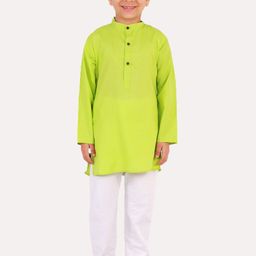 Superminis Boys Green Regular Pure Cotton Kurta with Pyjamas-picture-22