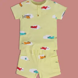 MINI KLUB Boys Printed Pure Cotton T-shirt With Shorts image 5