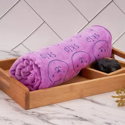 Black Gold Set Of 2 Purple Printed 400 GSM Bath Towels-picture-37