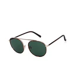 John Jacobs Unisex Green Lens & Gold-Toned Round Sunglasses with UV Protected Lens-picture-34