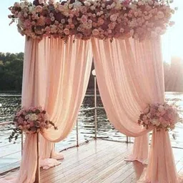 Special You Peach Coloured 2-Pcs Net Backdrop Curtain For Birthday Decoration-picture-47