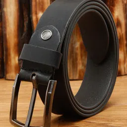 Teakwood Leathers Men Black Solid Leather Belt-image-60