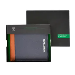 United Colors of Benetton Men Colourblocked Leather Two Fold Wallet-image-68