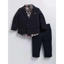 LITTLE COLLARS Boys Long Sleeve Double-Breasted Four-Piece Suit-image-34