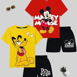 Disney By Miss and Chief Boys Printed T-shirt with Shorts-image-6