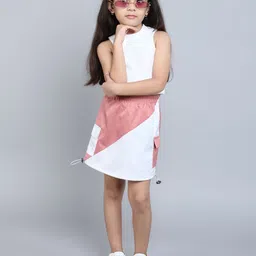 taffykids Girls Round Neck Sleeveless Top With Skirt-picture-19