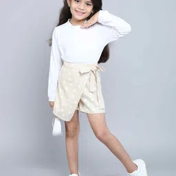 taffykids Girls Round Neck Long Sleeves Sweatshirt With Shorts-image-75
