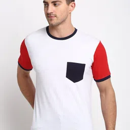 Friskers Men Black Colourblocked Slim Fit T-shirt-image-31
