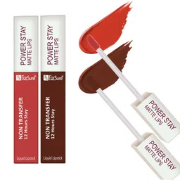 ForSure Set of 2 Power Stay Non Transfer 12Hrs Stay Liquid Lipstick 4 ml each - 01 & 16-picture-40