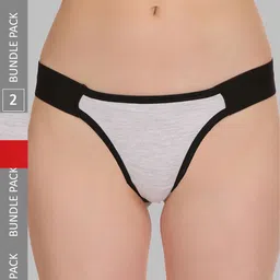 SELFCARE Pack Of 2 Soft Cotton Sinker Thong Briefs with Concealed Elastic-picture-23