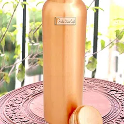 PRISHA INDIA CRAFT Golden Copper Water Bottle 900 ML-picture-26