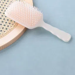 Yellow Chimes Paddle Detangler Hair Brush with Flexible Bristles - Peach image 1