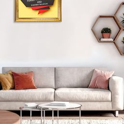 Hawai Gold-Toned Self Design Wood Wall Photo Frame-picture-15