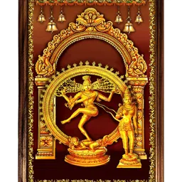 EMPEROR ART GALLERY Brown Lord Nataraja Laminated Wooden Wall Photo Frame-picture-28