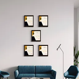 Stuthi Arts Black 5 Pieces Wooded Wall Photo Frames-image-69