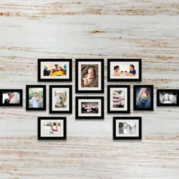 ArtzFolio Black 12 Pieces Wooden Wall Photo Frames-picture-28