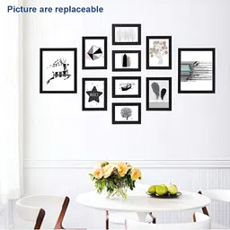 ArtzFolio Black 10Pcs Wooden Wall Photo Frames-image-35