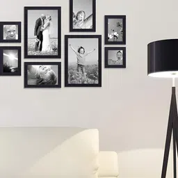 ArtzFolio Black 8 Pieces Wooden Wall Photo Frames-image-46