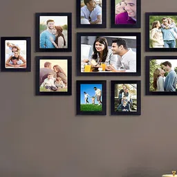 Stuthi Arts Black 8 to 12 Pieces Wood Wall Photo Frames-image-74