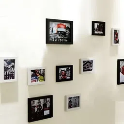 ArtzFolio Black White 10 Pieces Wooden Wall Photo Frames-image-96