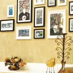 ArtzFolio Black White 12 Pieces Wooden Wall Photo Frames-image-3