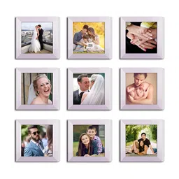 ArtzFolio White 9Pcs Wooden Wall Photo Frames-image-87