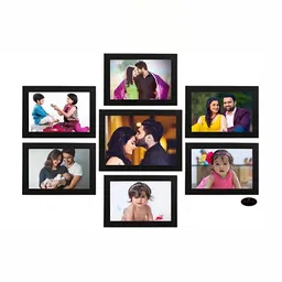 Stuthi Arts Black 7 Pieces Glass Wall Photo Frames-picture-17