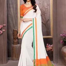 KALINI Striped Border Saree With Blouse Piece-picture-36