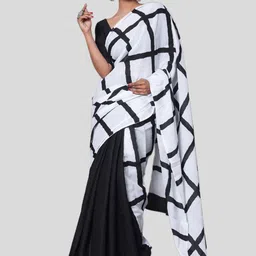 KALINI Checked Pure Cotton Saree-picture-39