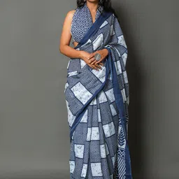 KALINI Geometric Printed Pure Cotton Saree-picture-37