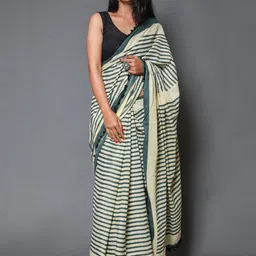 KALINI Striped Pure Cotton Saree-image-59