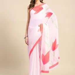 BUTA BUTI Floral Pure Cotton Saree-image-80