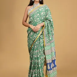 KALINI Paisley Printed Pure Cotton Saree-picture-11