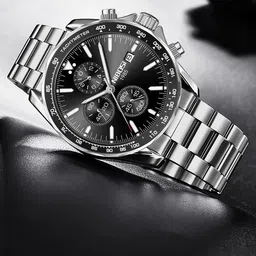 Nibosi Men Embellished Dial & Stainless Steel Analogue Watch NB-2610-M-SLVR-BLK-picture-12