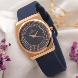 SWADESI STUFF Women Patterned Dial Bracelet Style Straps Analogue Watch SF0529 BLUE-image-76