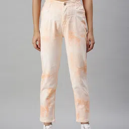 SHOWOFF Women Orange Mom Fit High-Rise Clean Look Stretchable Jeans-image-68