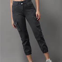 SHOWOFF Women Grey Jean Jogger High-Rise Highly Distressed Stretchable Jeans-picture-25