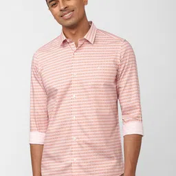 SIMON CARTER LONDON Slim Fit Horizontal Stripes Printed Pure Cotton Casual Shirt-picture-40