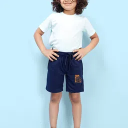 NUSYL Boys Typography Printed Mid Rise Shorts-image-45