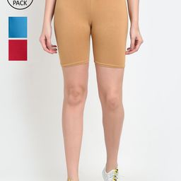 GRACIT Women Pack of 3 Sports Shorts-picture-46
