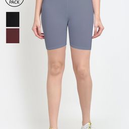 GRACIT Women Black Biker Shorts-picture-16