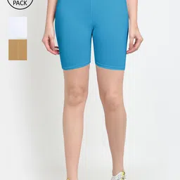 GRACIT Women White Cycling Sports Shorts-image-55