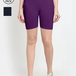 GRACIT Women Purple Cycling Sports Shorts-picture-24