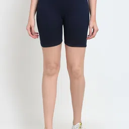 Jinfo Women Navy Blue Cycling Sports Shorts-image-60
