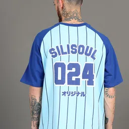 SILISOUL Striped Raglan Sleeves Pure Cotton Bio Finish Oversized T-shirt-picture-41