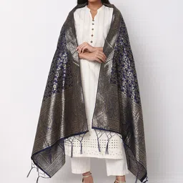 Ethnicity Ethnic Motifs Woven Design Dupatta With Zari-image-28