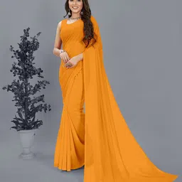 moda rapido ANAND SAREES Georgette Saree With Unstitched Blouse Piece-picture-12