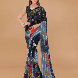 moda rapido ANAND SAREES Abstract Printed Saree-picture-27